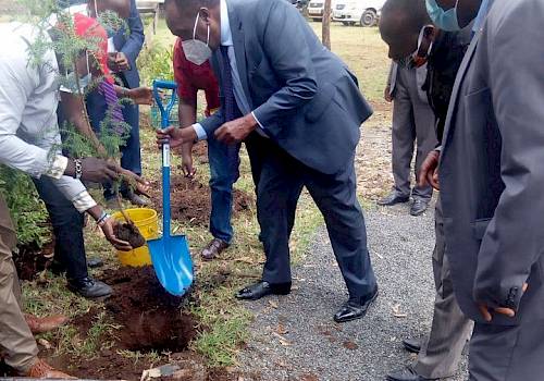 Planting trees with honorable Raymond Moi of Rongai Parliment