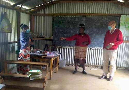 Johnny Onslow, Vanessa Grant trustee, courtsey visit to our school